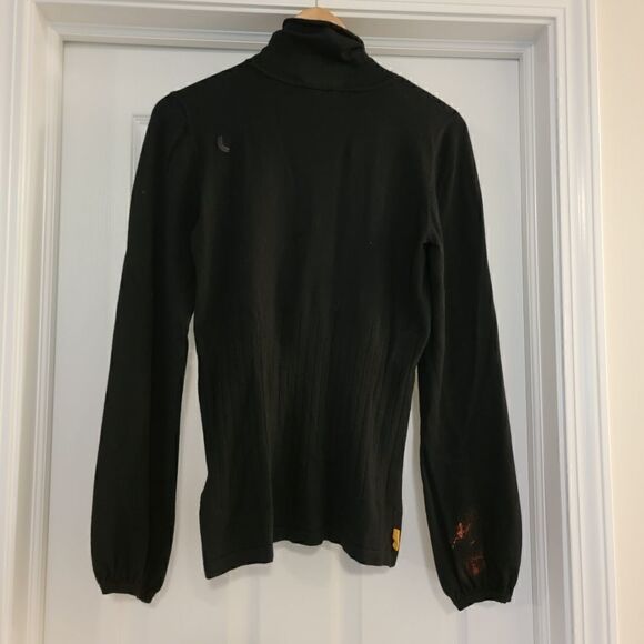 Lole Shirred Mock Neck Sweater black medium (flawed) - Picture 2 of 6
